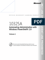 MS 10325A Microsoft Automating Administration With Windows PowerShell 2.0 Trainer HandBook Vol1-LMS - 2010