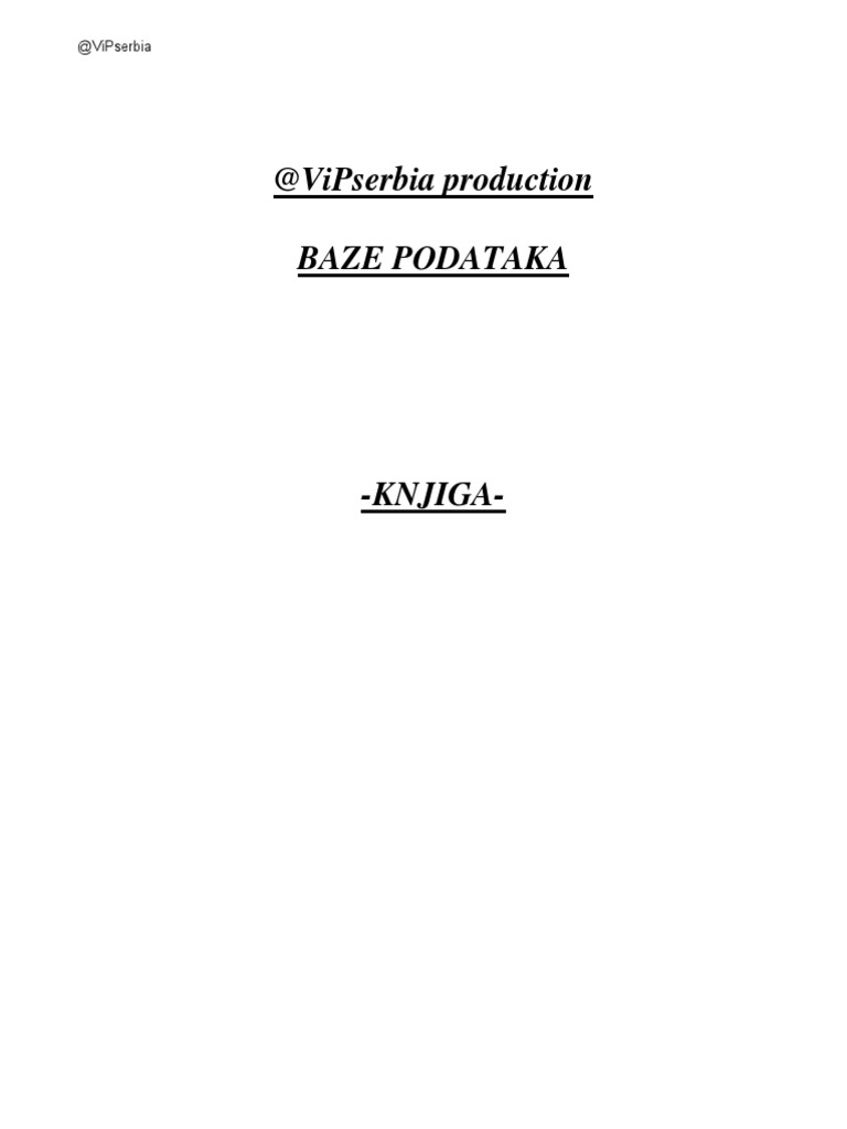 Baze Podataka | PDF