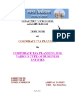 Corporate Tax Planing