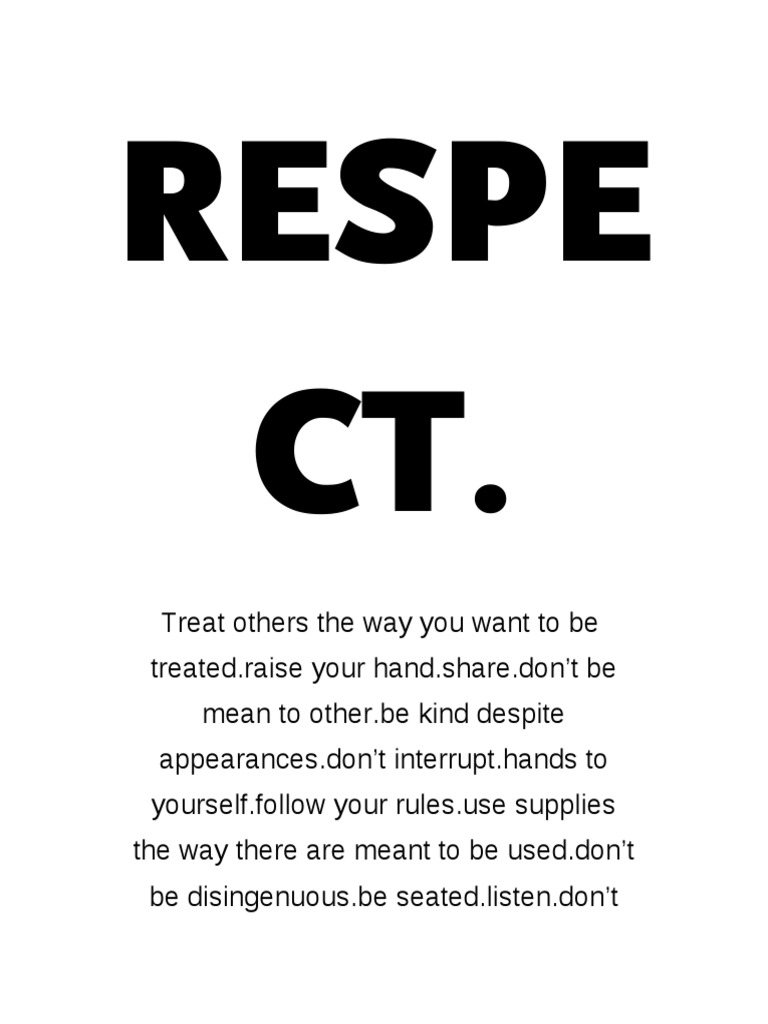 Respect | PDF
