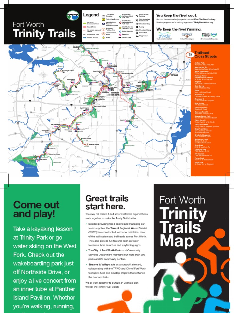 Trinity River Trail Map  Trail  Fort Worth