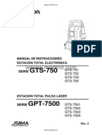 Manual Topcon Serie GPT7500 Español