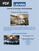 Course in Forensic Anthropology: Date and Location