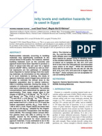 Natural Radioactivity Levels and Radiation Hazards For Gypsum Materials Used in Egypt