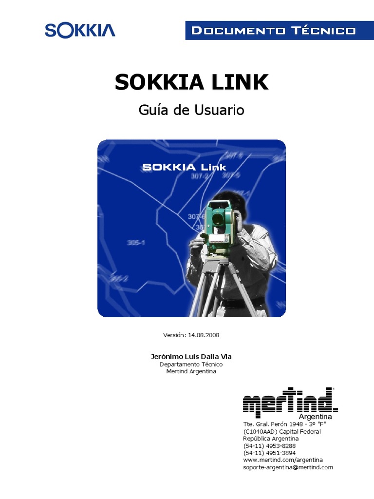 SOKKIA LINK Guia de Usuario PDF Archivo de computadora Topografía