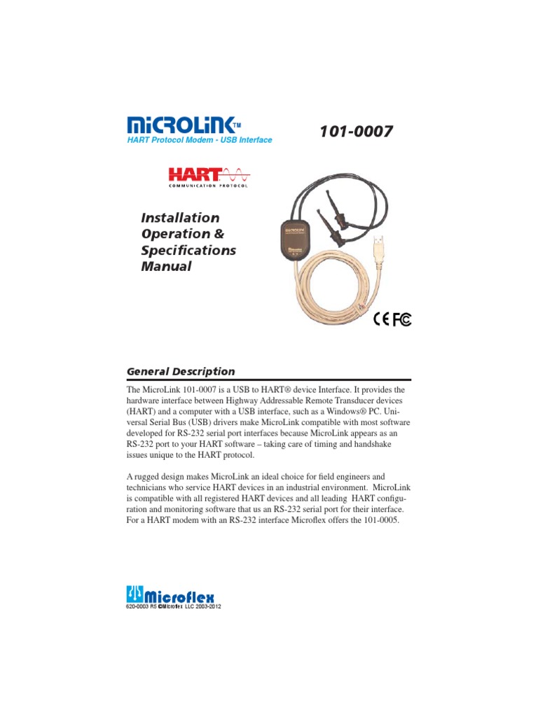 101-0007 USB MicroLink Manual | PDF | Device Driver | Modem