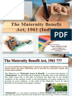 On "Maternity Benefit Act 1961" of India.