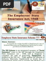 On "Employee's State Insurance Act 1948" of India.