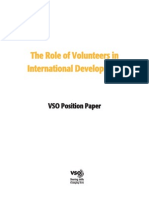 The Role of The Volunteer VSO 2003