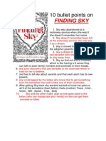10 Bullet Points on FINDING SKY