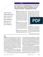 Deterioro neuropsicológico en esquizofrenia desde el periodo premórbido al inicio de la enfermedad