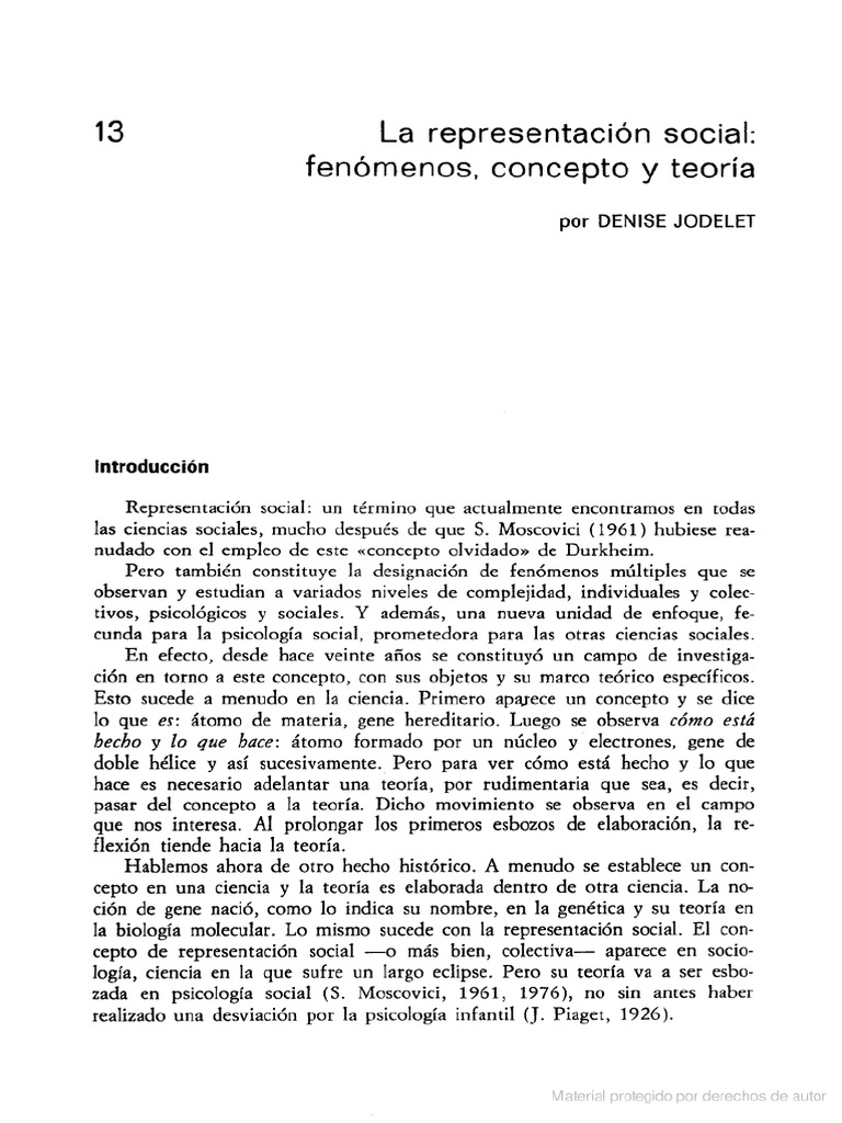 Representaciones Sociales Jodelet