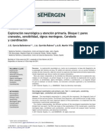 2011_SEMERGEN_Exploración neurológica y AP I. pares craneales, sensibilidad, signos meningeos, coordinación_García