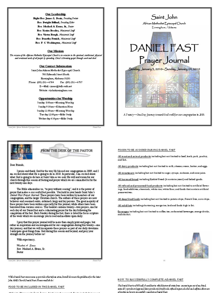 Daniel Fast Prayer Journal: Saint John | PDF | Fasting | Methodism