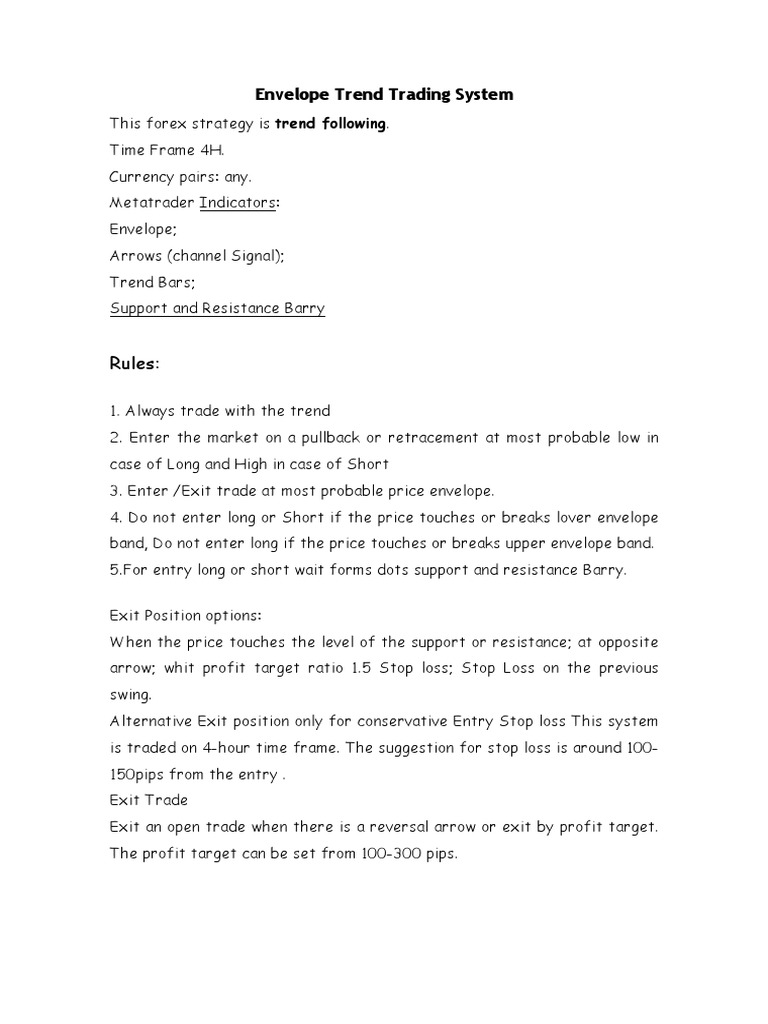 Envelope Trend Trading System Guide | PDF