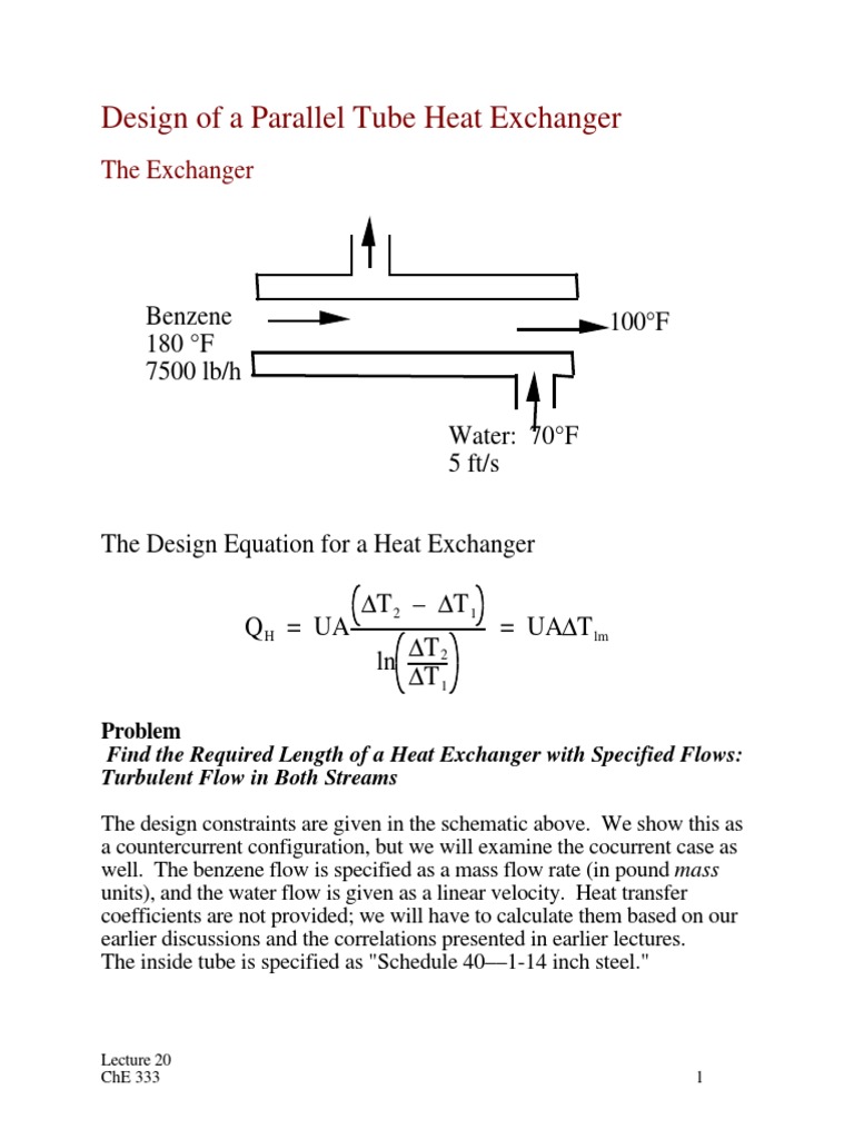 Heat Exchanger Design PDF Heat Exchanger Pipe (Fluid Conveyance)