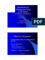Introduction To Writing and Filing A US Patent: A Software Perspective
