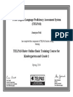 Telpas Certificate