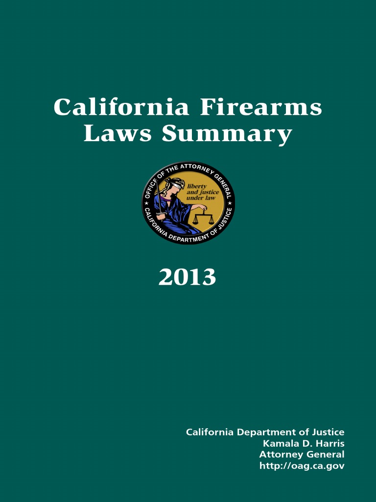 California Firearms Law Summary Assault Handgun