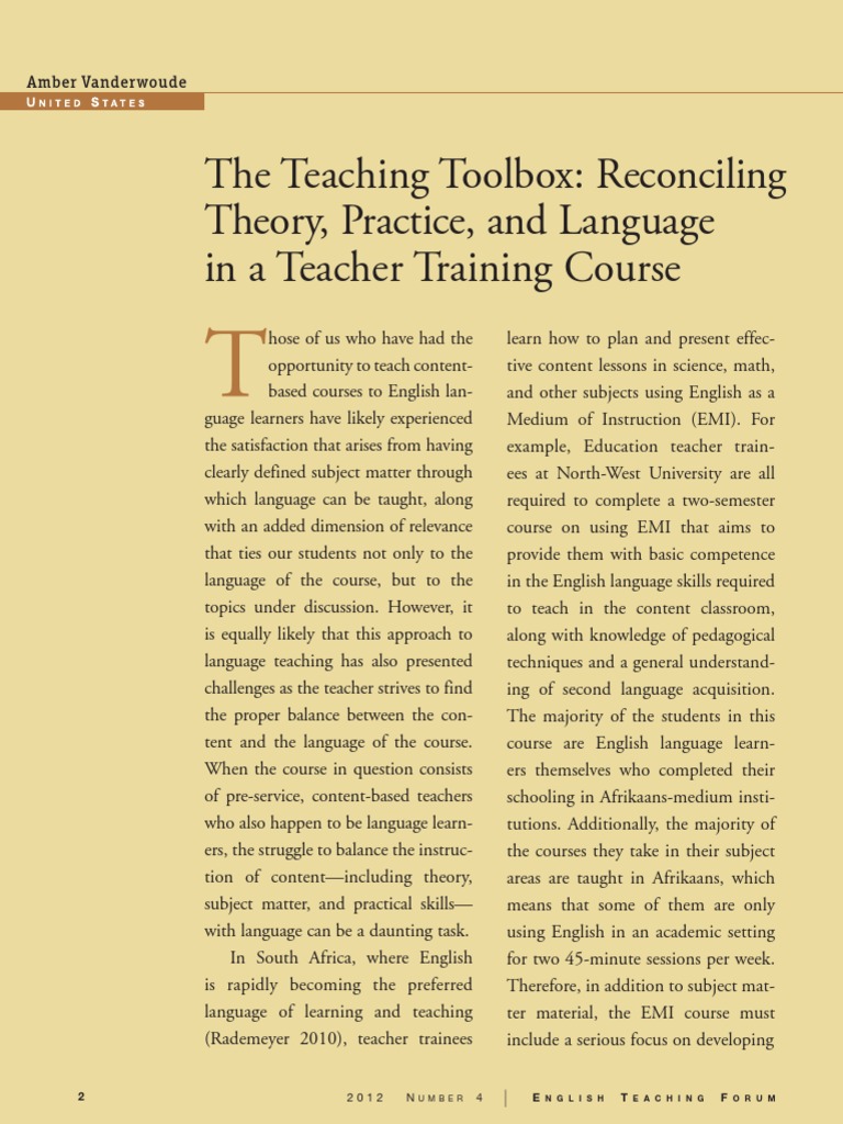 The Teaching Tool Box | PDF | Language Education | Vocabulary