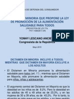 Dictamen en Minoría de Alimentación Saludable