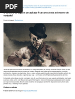 O Crebro de Algum Decapitado Fica Consciente at Morrer de Verdade