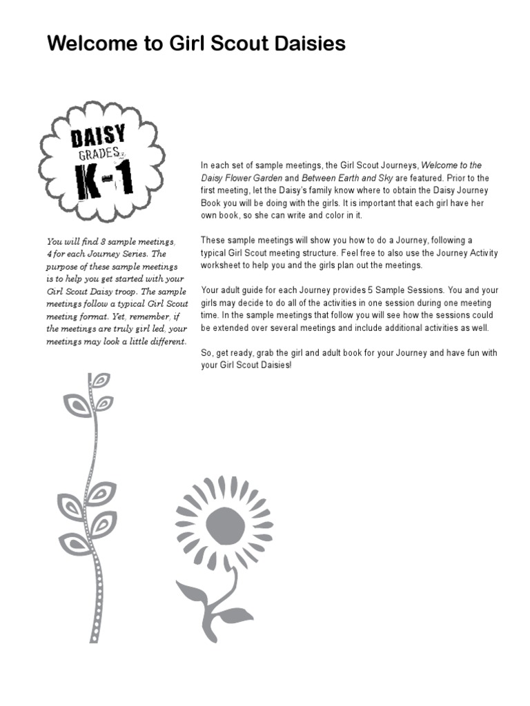 Daisy Sample Meetings | PDF | Scouting | Pledge Of Allegiance