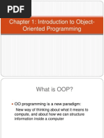 Chapter 1: Introduction To Object-Oriented Programming