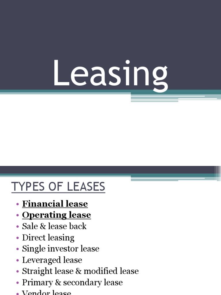 Leasing | PDF