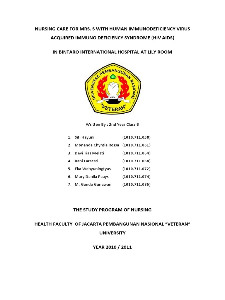 Nursing Care For Patient With HIV AIDS | PDF | Hiv/Aids | Hospital ...