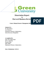Dissertation Report Harvard Business Review: Submitted To