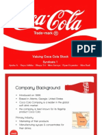 Valuing Coca Cola Stock Case
