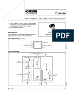 Audio Switch and DC Volume Control For TV