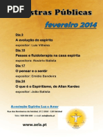 Palestras públicas fevereiro 2014
