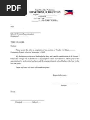 Resignation Letter