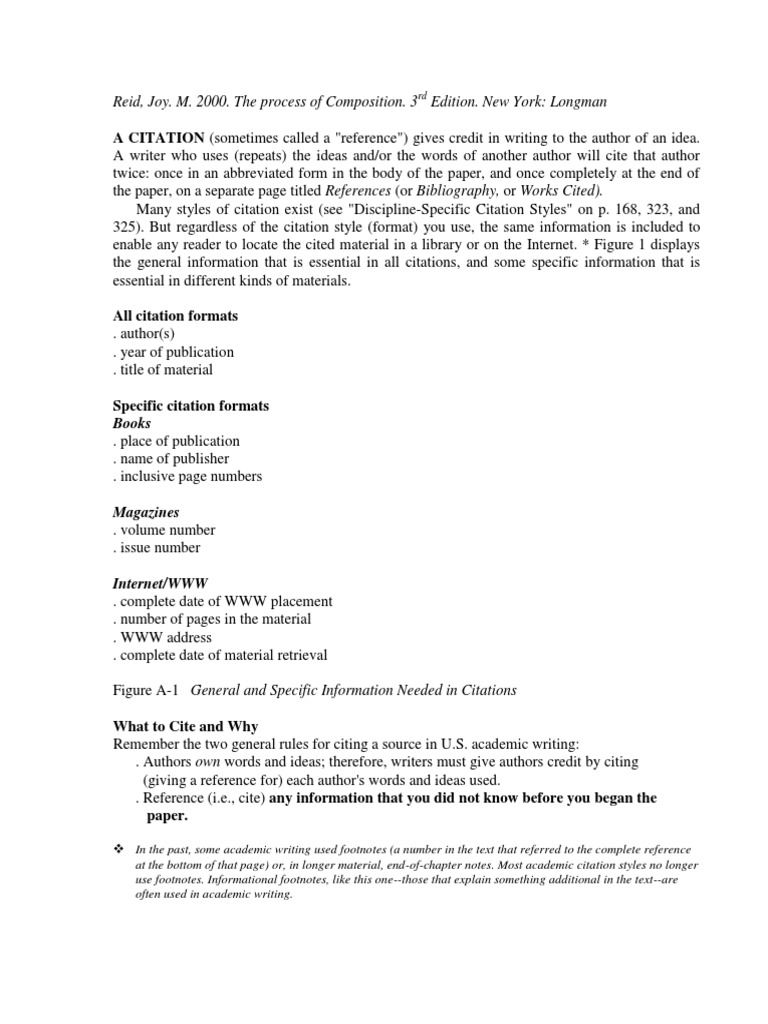 APA 1 Citation Citation Bracket