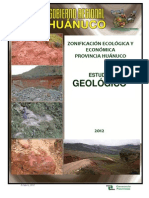 Geologia de La Provincia de Huanuco