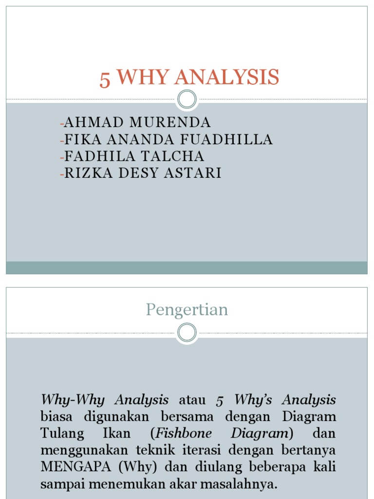 5 Why Analysis | PDF