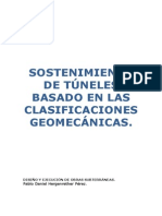 Sostenimiento de Túneles Basado en Las Clasificaciónes Geomecánicas - Diseño y Ejecución de Obras Subterráneas