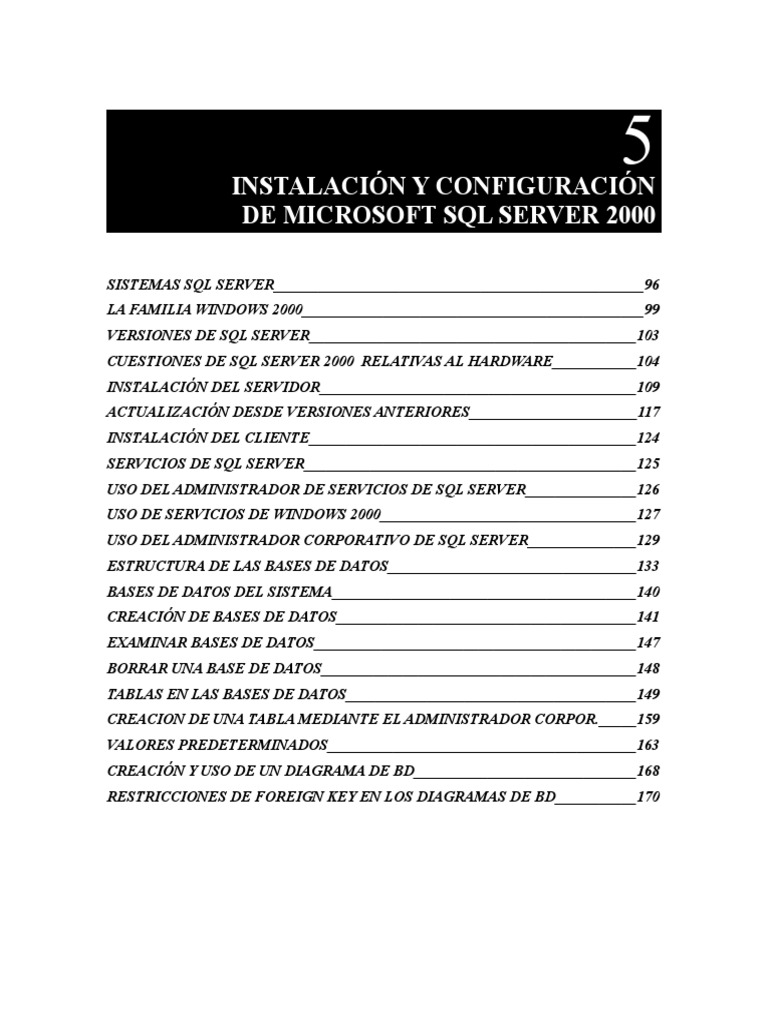 Guía de Instalación SQL Server 2000 | PDF | Servidor SQL de Microsoft ...