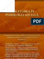 Cercetarea in psihologia sociala