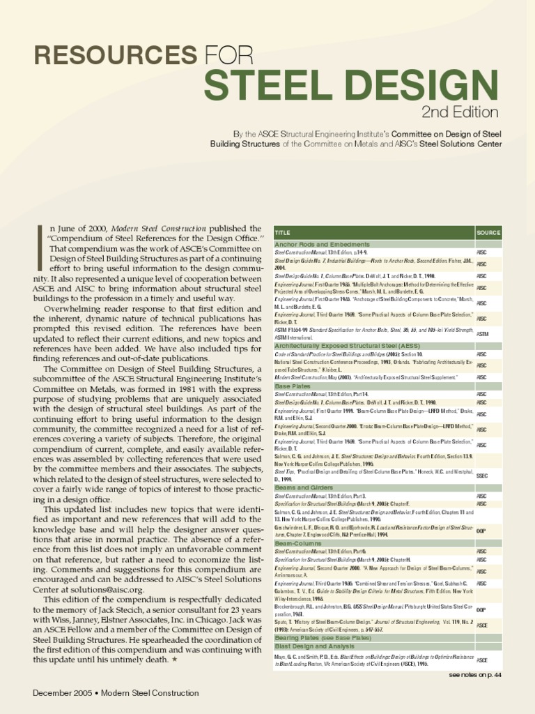 Aisc Structural Steel Catalogue | PDF | Structural Steel | Beam (Structure)