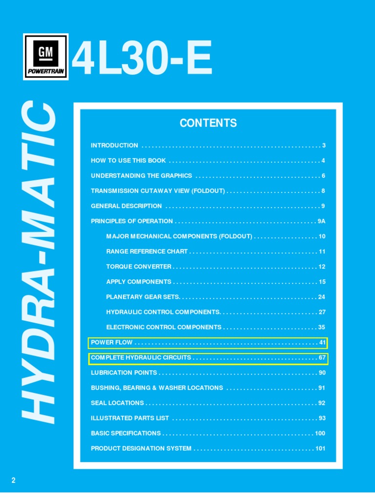 ATSG 4L30-E Transmission Technical Manual | Isuzu Trooper, Rodeo, BMW Z3 | 4L30E Rebuild Guide
