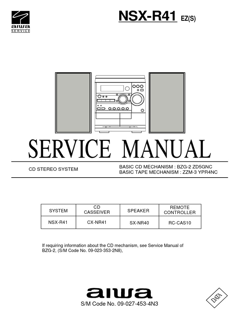 Aiwa Nsx-R41 SM | PDF | Capacitor | Loudspeaker