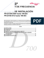 Installation Manual FR-D700 SPA
