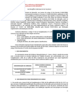 Instrucoes Especiais Se 02-2013 Concurso Peb II - Atualizada