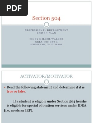 Section 504 Power point