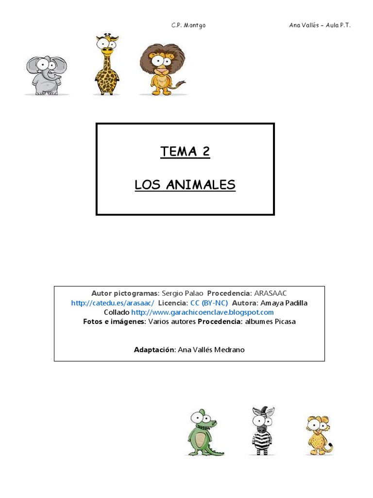 Tema 2 Los Animales | PDF | Naturaleza