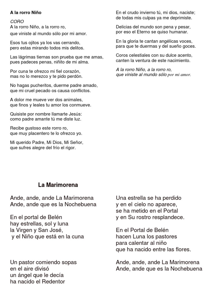 A La Rorro Niño | PDF | Cristo (título) | Comportamiento religioso y ...