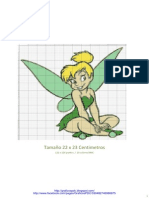 Tinkerbell Sentada - Punto de Cruz